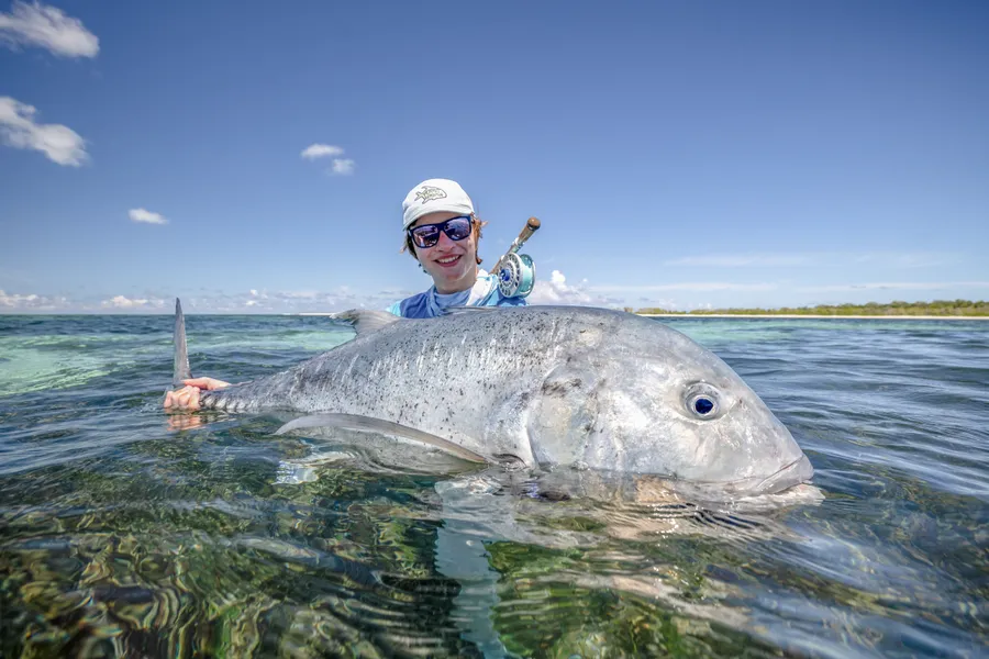 Fly rods and reels prepared for flats fishing